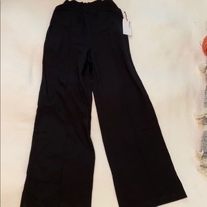 Black, wide leg pant, pull ons